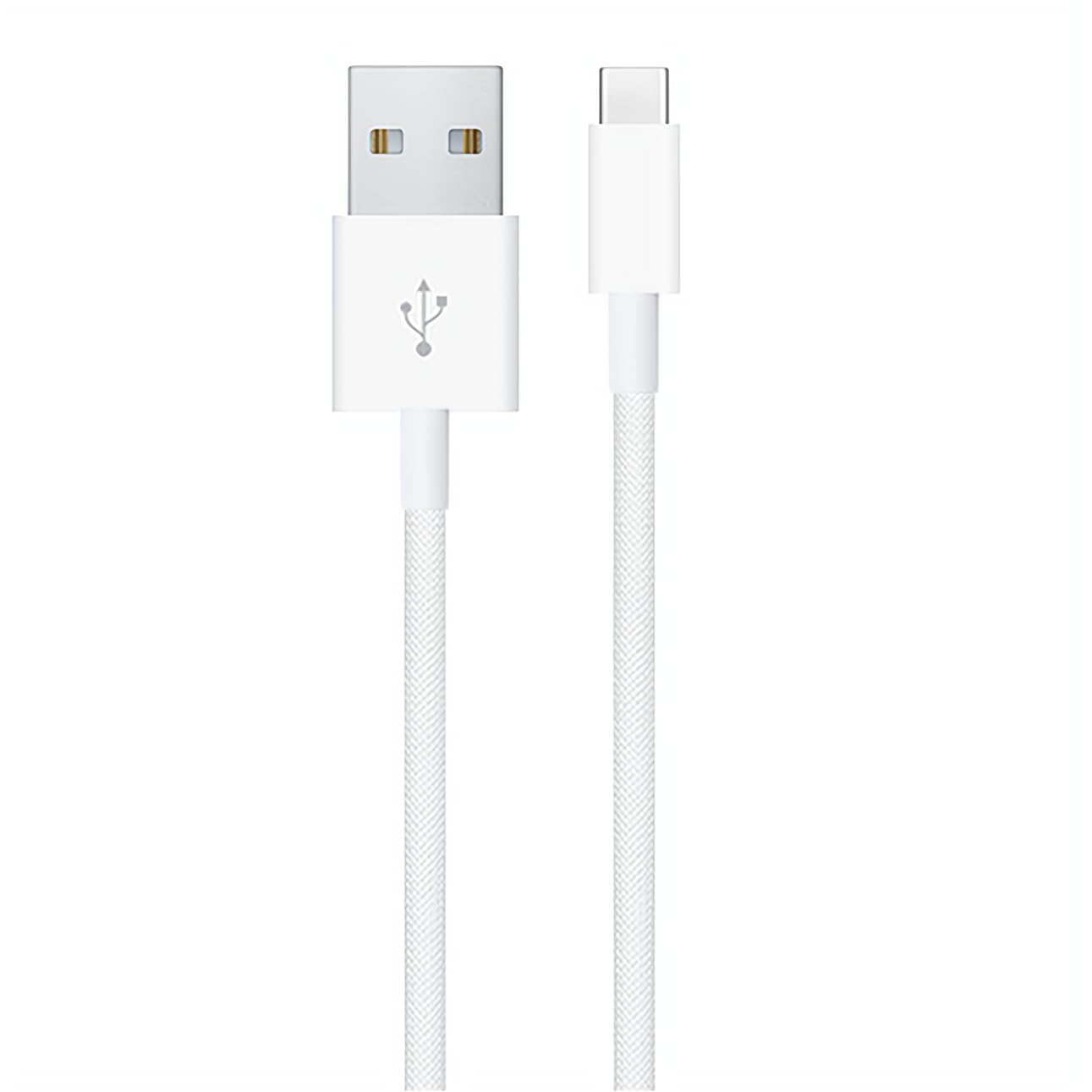 Woven TV Remote USB C Charger Cable for Apple TV Remote 3rd Gen/4th Gen, Siri Remote 3rd Gen, [MFi Certified] USB A to USB-C Cord Fast Charging for Apple/Samsung Smart TV Remote Control - White