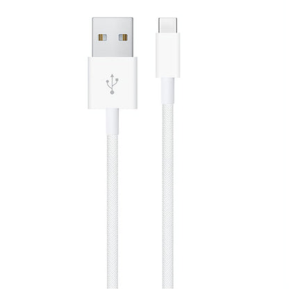 Woven TV Remote USB C Charger Cable for Apple TV Remote 3rd Gen/4th Gen, Siri Remote 3rd Gen, [MFi Certified] USB A to USB-C Cord Fast Charging for Apple/Samsung Smart TV Remote Control - White