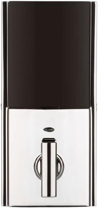 Kwikset 916 Keyless Entry Touchscreen SmartCode Electronic Deadbolt Smart Lock Featuring SmartKey Security and ZigBee 3.0 Technology in Contemporary Polished Chrome, Zigbee Hub Sold Separately