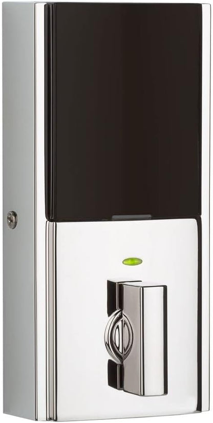 Kwikset 916 Keyless Entry Touchscreen SmartCode Electronic Deadbolt Smart Lock Featuring SmartKey Security and ZigBee 3.0 Technology in Contemporary Polished Chrome, Zigbee Hub Sold Separately