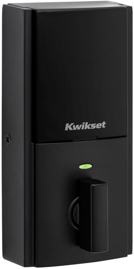 Kwikset Home Connect 620 Smart Lock Deadbolt with Z-Wave Technology, Works with Ring Alarm, Samsung Smartthings and More, Z-Wave Hub Required, Contemporary Design in Matte Black