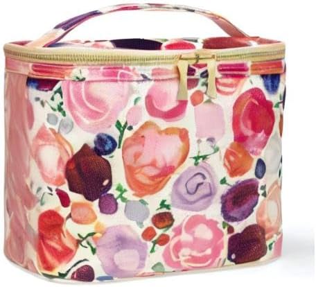 kate spade new york Insulated Lunch Tote, Small Lunch Cooler, Cute Lunch Bag for Women, Thermal Bag with Double Zipper Close and Carrying Handle, Floral