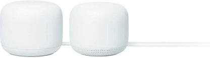 Nest WiFi Router with 1 Point - Mesh for Wireless Internet Wi-Fi Extender Smart Speaker Works and Google Home Systems Snow