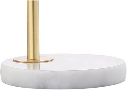 JONATHAN Y 20.5" Gold/White Modern Metal Marble LED Bedside Table Lamp for Bedroom, Frosted Glass Globe Shade, Minimalist Scandinavian Lamp for Living Room JYL1000A