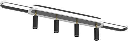 Modern LED Ceiling Light 6-Light track light Spotlight Frosted Black Geometric Ceiling Light Lighting Fixture Dimmable Remote Control Living Bedroom Kitchen Dining Room Fixture