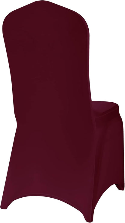 Spandex Chair Cover,12PCS,Chair Covers,Living Room Chair Covers,Removable Chair Cover Washable Protector Stretch Chair Cover for Party, Banquet,Wedding Event,Hotel(Burgundy)