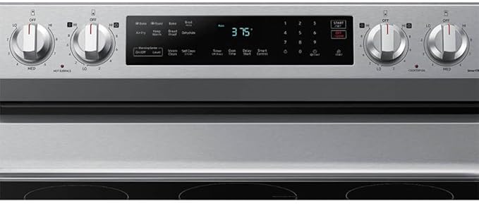 Samsung 6.3 Cu. Ft. Smart Freestanding Electric Range with No Pre-heat Air Fry & Convection, Stainless Steel, NE63A6511SS/AA