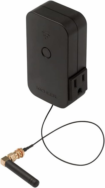 Kichler Smart Control Timer in Black, Wi-Fi Enabled Landscape Lighting Automation (2.5" W x 2.25" H x 4" L), 16085BK