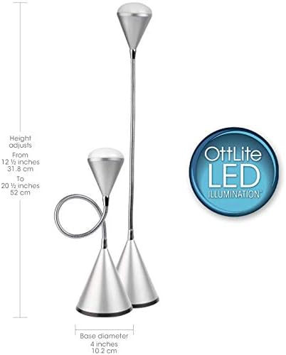 OttLite LED Cone Desk Lamp, White