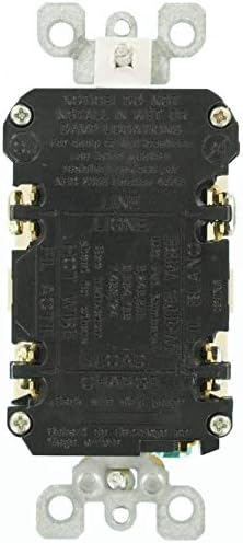 Leviton GFCI Outlet, 15 Amp, Self Test, Non Tamper-Resistant with LED Indicator Light, Protection from Electric Shock and Electrocution, GFNT1-T, Light Almond