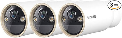 Tapo MagCam 4K Outdoor Wireless Security Camera - Up to 200-Day Battery, Magnetic Mount, Person/Vehicle Detection, Subscription-Free Local Storage or Optional Cloud, Works with Alexa, C460 (3-Pack)