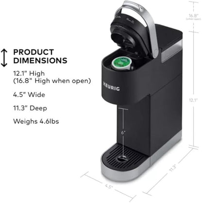 Keurig K-Mini Plus Single Serve Coffee Maker, with 5-inch Brewer, 6 to 12 Pounds Brew Size, K-Cup Pod and Cord Storage (Black)