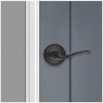 Kwikset Tustin Interior Privacy Door Handle with Lock, Metal, Door Lever For Bathroom and Bedroom, Venetian Bronze Reversible Keyless Turn Lock, with Microban Protection