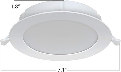 Feit Electric 6" Smart LED Canless Recessed Downlight, 65W EQ, Dimmable, Wifi Enabled, Compatible with Alexa and Google Home Asst, Color Changing, 90 CRI, 850 Lumens