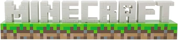Minecraft Logo Light - Minecraft Lamp, Gaming Room Decor, and Bedroom Night Light - Minecraft Desk Accessories and Gifts for Fans - 2 Light Modes