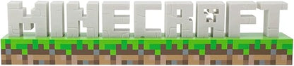 Minecraft Logo Light - Minecraft Lamp, Gaming Room Decor, and Bedroom Night Light - Minecraft Desk Accessories and Gifts for Fans - 2 Light Modes
