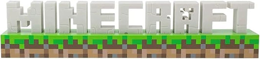 Minecraft Logo Light - Minecraft Lamp, Gaming Room Decor, and Bedroom Night Light - Minecraft Desk Accessories and Gifts for Fans - 2 Light Modes