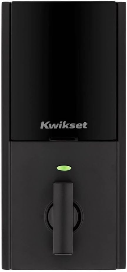 Kwikset Home Connect 620 Smart Lock Deadbolt with Z-Wave Technology, Works with Ring Alarm, Samsung Smartthings and More, Z-Wave Hub Required, Contemporary Design in Matte Black