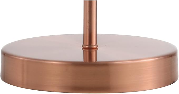 JONATHAN Y 19.75" Copper and Black Metal Table Lamp, Modern Industrial Double Mesh Drum Shade Desk Lamp for Bedroom Living Room Office, UL Listed, LED Bulb Included JYL6106A
