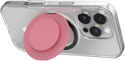 PopSockets Kick-Out Grip for MagSafe, Phone Grip with Built-in Phone Stand, Adjustable Kickstand for Portrait or Landscape, Strong Magnetic Hold, Wireless Charging Compatible - Putty