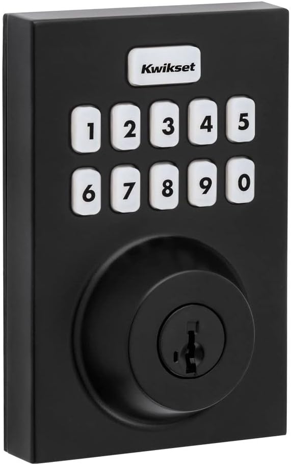 Kwikset Home Connect 620 Smart Lock Deadbolt with Z-Wave Technology, Works with Ring Alarm, Samsung Smartthings and More, Z-Wave Hub Required, Contemporary Design in Matte Black