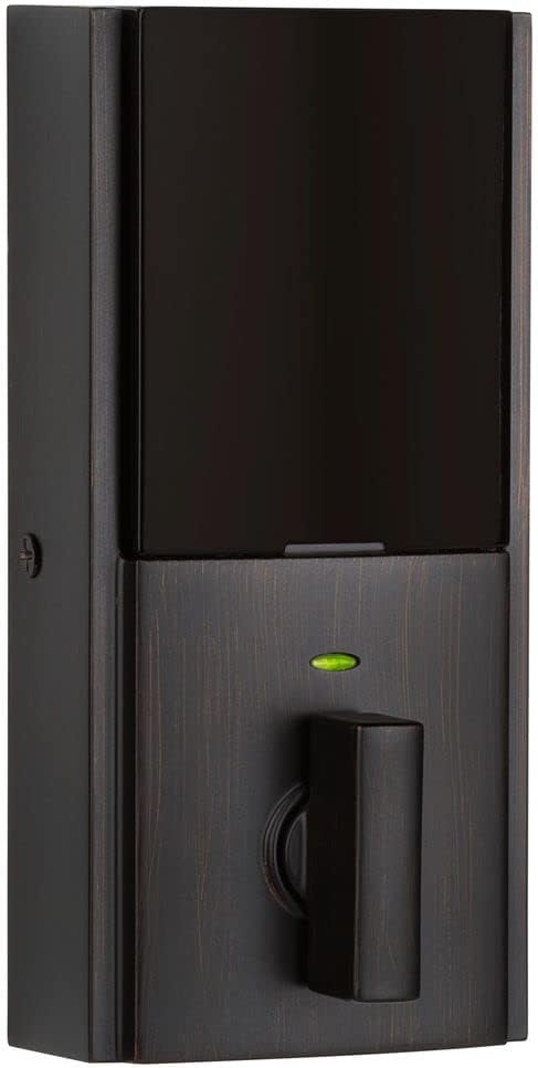 Kwikset 916 Keyless Entry Touchscreen SmartCode Electronic Deadbolt Smart Lock Featuring SmartKey Security and ZigBee 3.0 Technology in Contemporary Venetian Bronze, Zigbee Hub Sold Separately