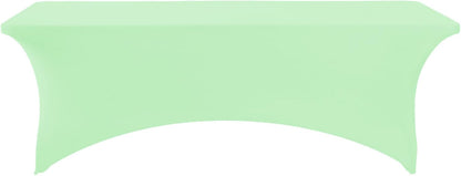 Spandex Table Cover for 8FT or 4ft or 6ft Table Universal Fitted Stretch Tablecloth for Party, Banquet, Wedding and Events-Mint