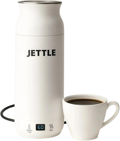 Electric Kettle - Travel Portable Heater for Coffee Tea Milk Soup - Stainless Steel Travel Water Boiler tea pot with Temperature Control - LED - Automatic Power Off - 450ml - Kitchen Appliance