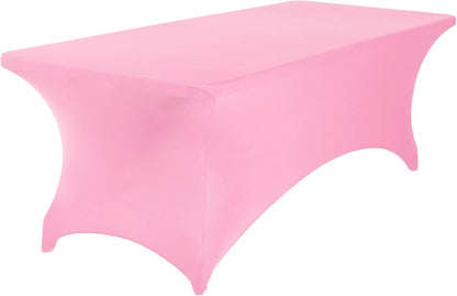 Spandex 8ft Waterproof Table Cover for Party,Wedding, Banquet, and Events(Pink)