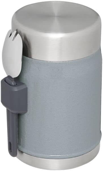 STANLEY Classic Food Jar and Spork | Vacuum Insulated Food Container | Wide Mouth Screw On Lid | Packable for Travel | Stainless Steel with Leakproof Lid | BPA-Free