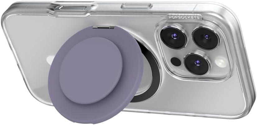 PopSockets Kick-Out Grip for MagSafe, Phone Grip with Built-in Phone Stand, Adjustable Kickstand for Portrait or Landscape, Strong Magnetic Hold, Wireless Charging Compatible - Dusk