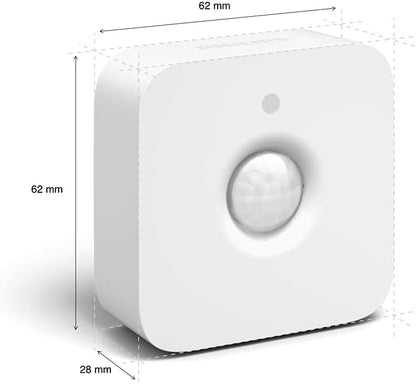 Philips Hue Indoor Motion Sensor for Smart Lights (Requires Hue Hub, Installation-Free, Smart Home, Exclusively for Philips Hue Smart Bulbs)