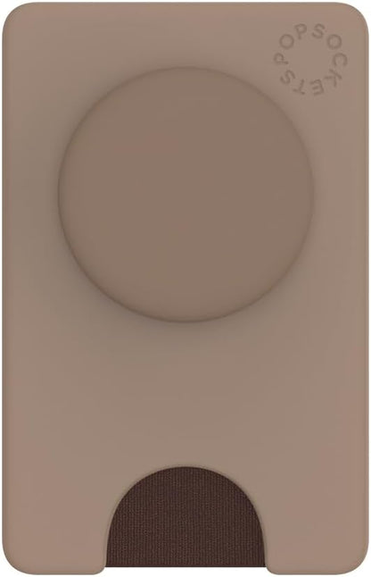 PopSockets Phone Wallet with Expanding Kickstand, Phone Card Holder, Cute PopSockets - Latte