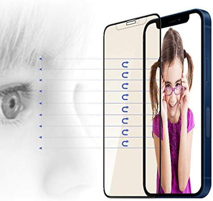 PERFECTSIGHT Screen Protector Compatible with Apple iPhone 12 Pro Max 2020 6.7 inch, [HD Clear Medical Device] Anti-Blue Light/Phone Radiation Tempered Glass