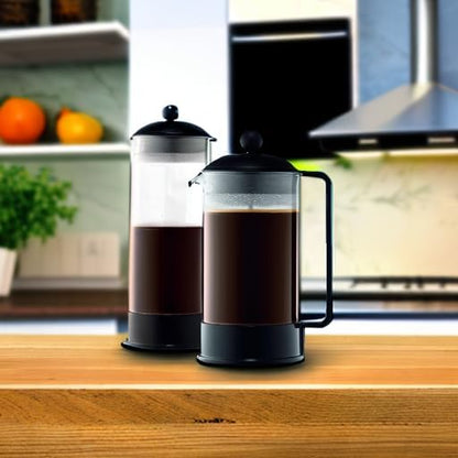 Bodum 34oz Brazil French Press Coffee Maker, High-Heat Borosilicate Glass, Black - Made in Portugal