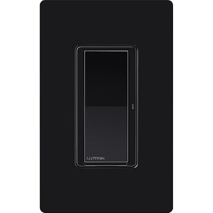 Lutron Claro Smart Light Switch for Caseta Lighting, for LED Lights, Fans, 5 Amp, Single-Pole/3-Way, Neutral Required, DVRF-5NS-BL, Black