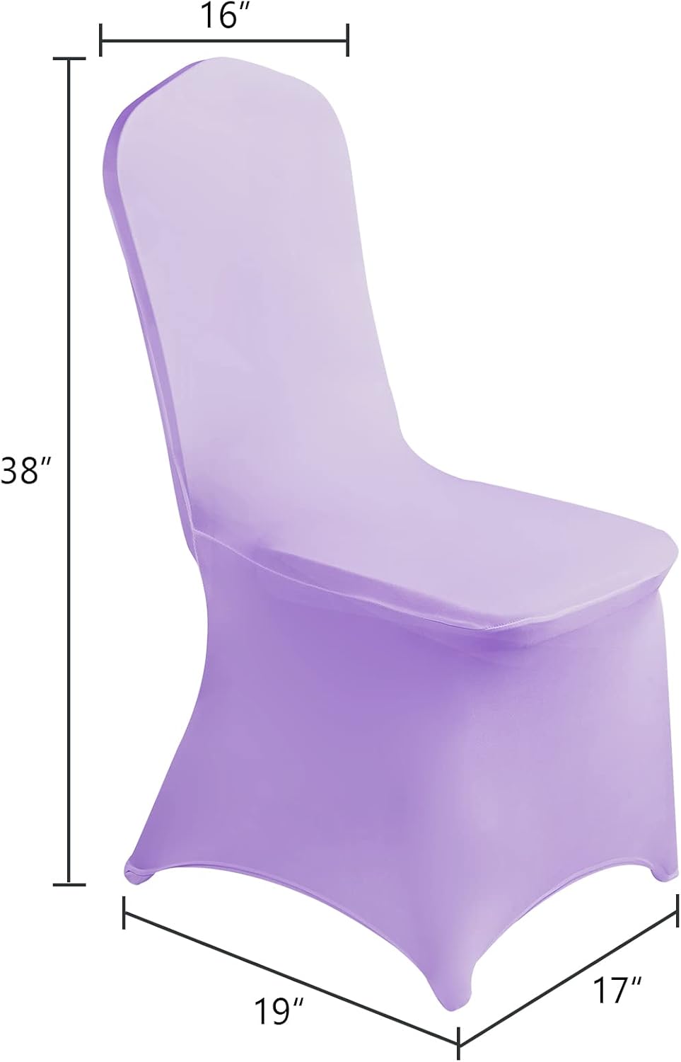 SUPERO Waterproof Spandex Chair Cover 25PCS, Stretch Dining Chair Covers, Polyester Outdoor Chair Covers, Protector Stretch Chair Cover for Party Universal, Banquet, Wedding Event, Hotel(Lavender)
