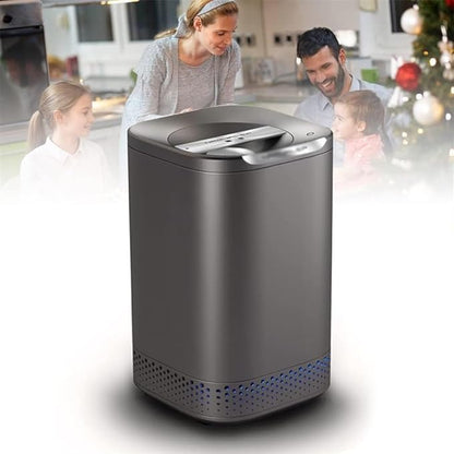 Electric Food Waste Processor, 700W Smart Waste Kitchen Composter, 2.5L Capacity Countertop Automatic Food Waste Cycler, Turn Garbage to Compost and Low Noise and Quiet Design (Color : Grey)