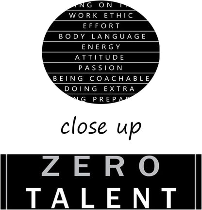 Inspirational Positive Quotes Ten Things That Require Zero Talent Motivational Office Wall Decor Poster Print Artwork Paintings for Bedroom Home Living Room Decor Framed Ready to Hang[12" W X 18" H]
