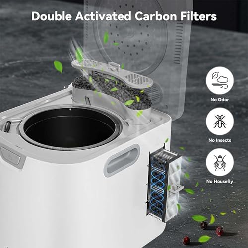 3.5L Smart Electric Composter for Kitchen, Auto-Cleaning & Odor-Free, LED Display, Low Noise, Turns Food Waste into Fertilizer, Indoor/Outdoor Use, Eco-Friendly Solution