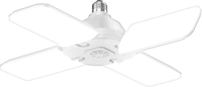 Feit Electric LED Garage Light, Multiple Adjustable Panels, E26 Base, Ideal for Garage, Workshop, Shed, 25,000-Hour Lifetime