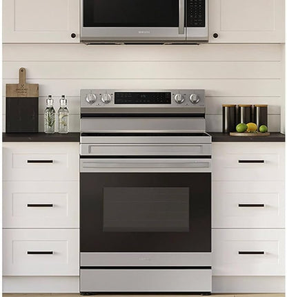 Samsung 6.3 Cu. Ft. Smart Freestanding Electric Range with No Pre-heat Air Fry & Convection, Stainless Steel, NE63A6511SS/AA