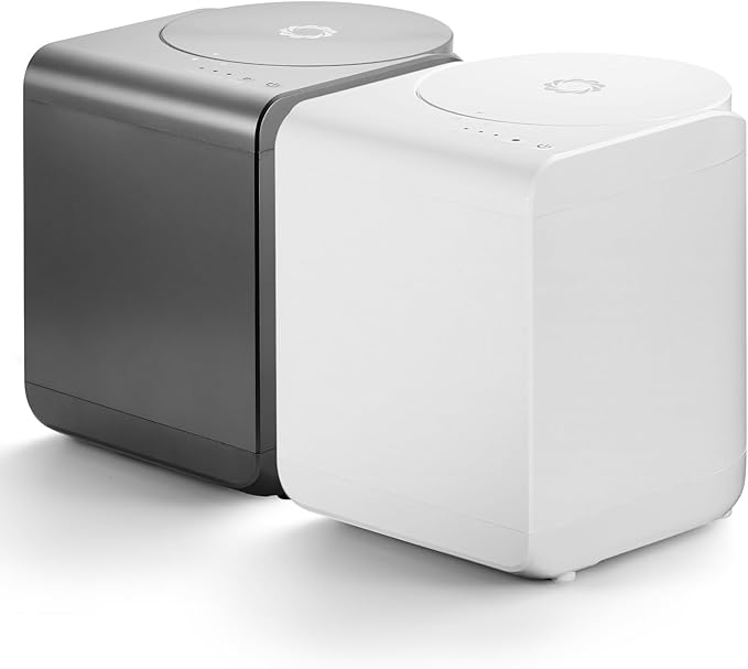 Airthereal Bundle | Revive Electric Kitchen Composters 1-Grey and 1-White, 2.5L Capacity with SHARKSDEN® Tri-Blade, Turn Food Waste and Scraps into Dry Compost Fertilizer