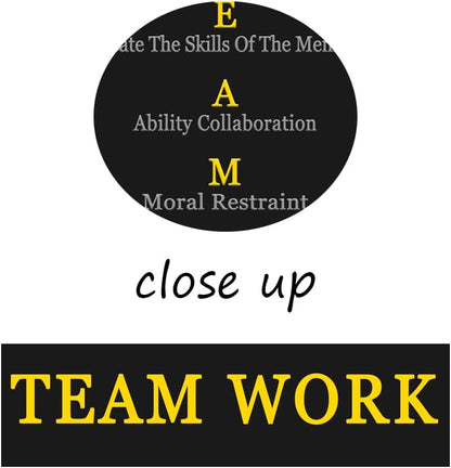 Team Work Enterprise Poster Inspirational Quotes Canvas Poster Printed Artwork Motivational Wall Decor for Company Office Group Bedroom Living Room Framed Ready to Hang[18" W X 24" H]