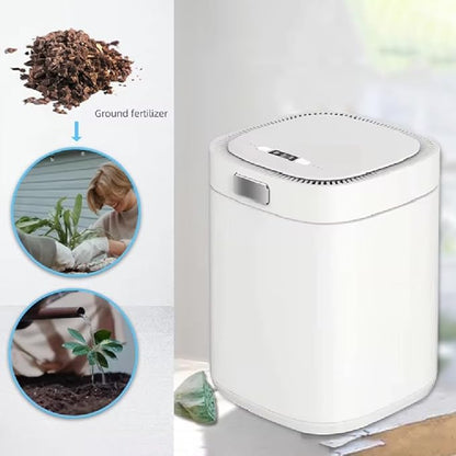 Electric Composter for Kitchen, 2.5L Smart Countertop Composter, Indoor Odorless Real-time Temperature Control, Turn Food Waste and Scraps into Dry Compost Fertilizer