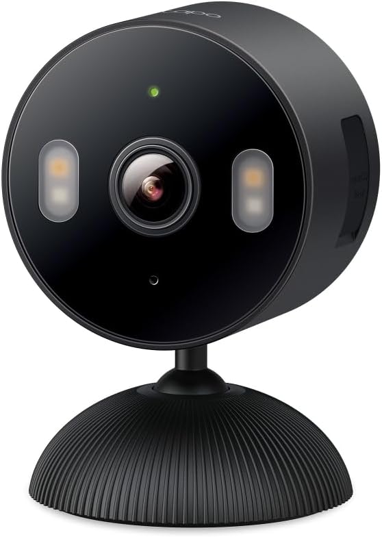 Tapo 1080p Indoor/Outdoor Security Camera - Free Person/Motion/Baby Cry Detection, Color Night Vision, IP65 Weatherproof, SD/Cloud Storage, Works w/Alexa & Google Home HybridCam, Black