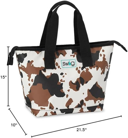 Swig Life Lunchi Lunch Box, Waterproof and Insulated Lunch Box for Women with Wide Bottom, Zipper Closure, Back Pocket and Top Handle in Hayride