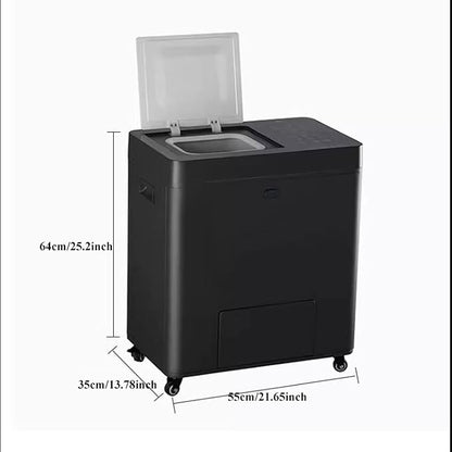 Kitchen Compost Bin, Kitchen Indoor Compost Bin , Smart Waste Kitchen Composter, Electric Composter with Single Button Design, Auto Food Cycler Kitchen Waste Disposer ,Indoor Compost Bin with Lid