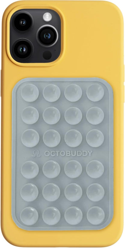 Classic MAX - Silicone Suction Phone Case Adhesive Mount - Hands-Free, Strong Grip Holder for Selfies and Videos - iPhone and Android Compatible - 2.6″ x 3.9″, Ultimate Grey