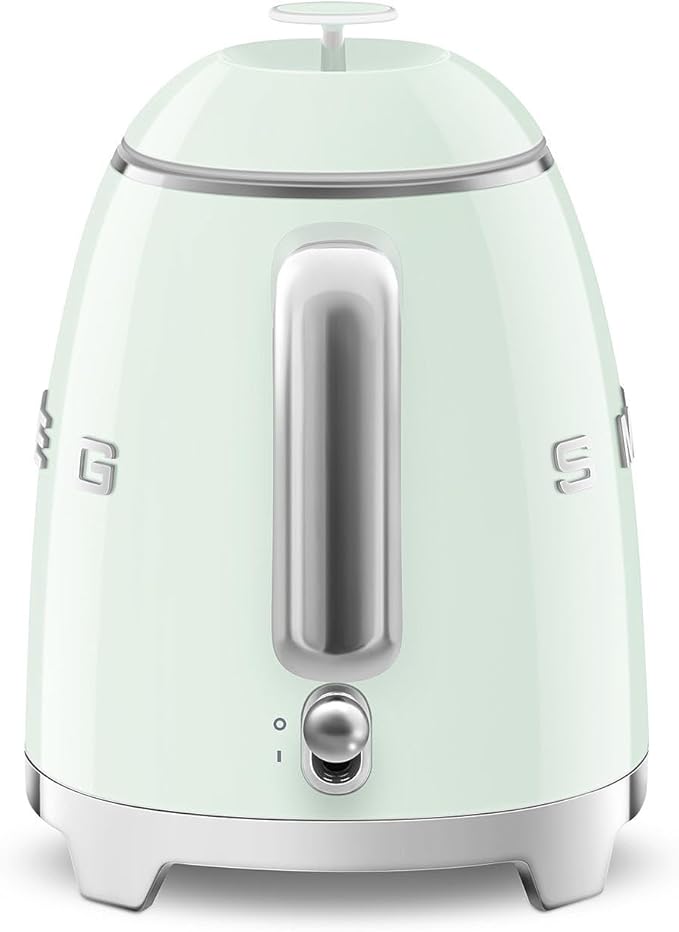 SMEG Mini 50's Retro Style 3 Cup Electric Kettle with Double Wall Anti Slip Base and Water Level Indicator (Pastel Green)